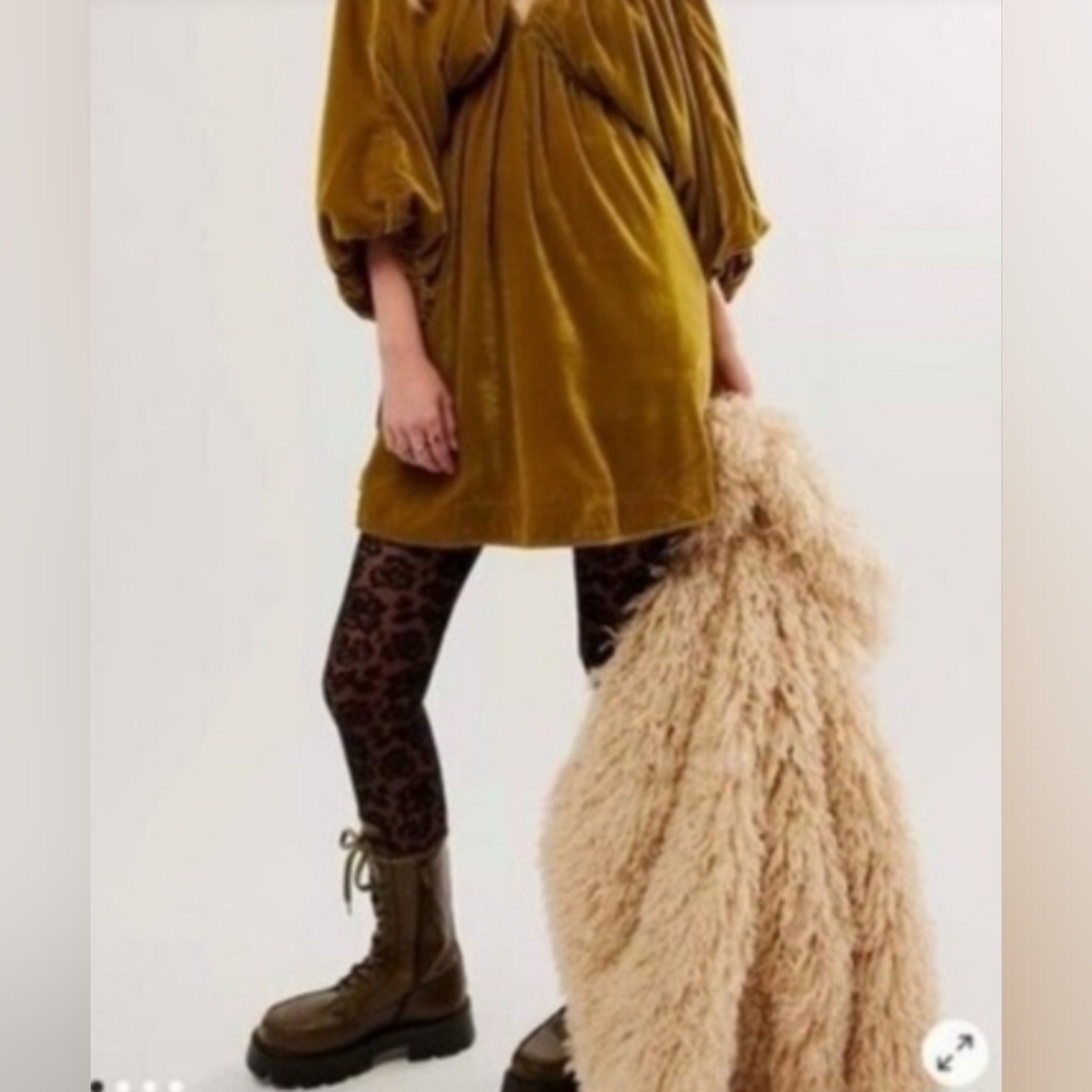 Free People Olive Green Mini Dress - Size XS